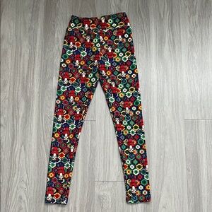 LuLaRoe Kids Leggings with Colorful Geometric Print Tween